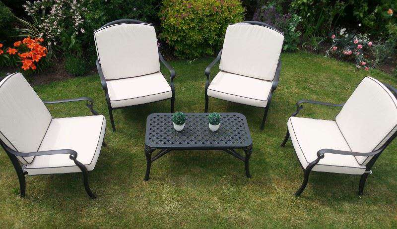 4 Seat Cast Aluminium Garden Furniture Sets