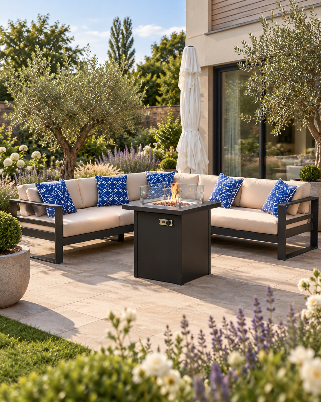 6-Seater Modular L-Shaped Garden Sofa Set – Four Seasons Garden Furniture