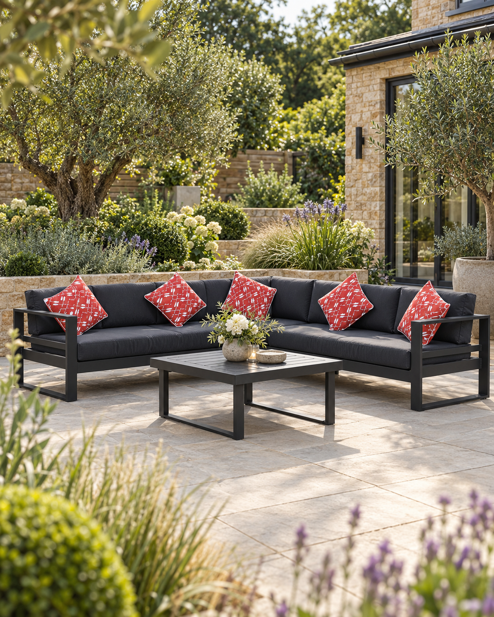 6-Seater Modular L-Shaped Garden Sofa Set – Four Seasons Garden Furniture